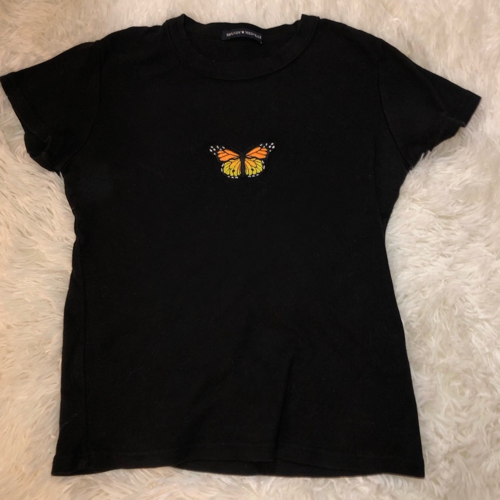 Brandy Melville Fitted Butterfly Tee